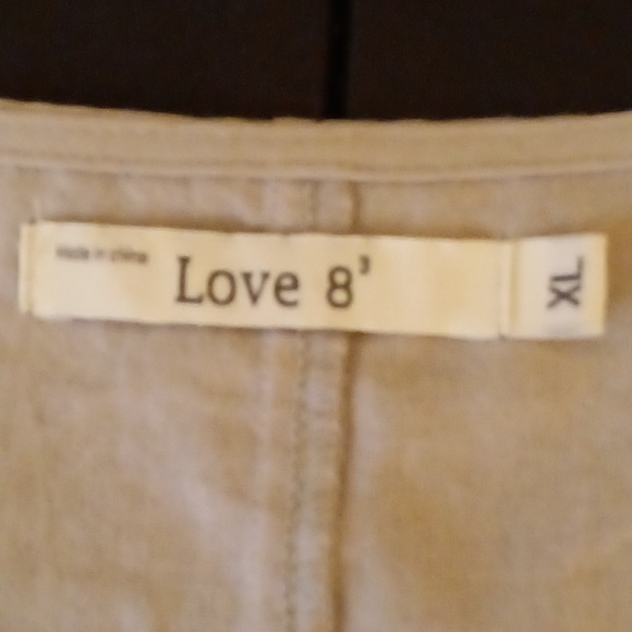 🆕 NWT Love 8 100% cotton khaki top - Picture 4 of 7